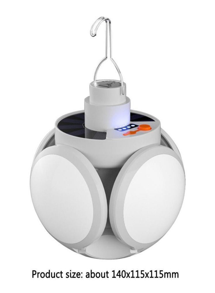 90° Folding LED Football Bulbs- Solar Hanging Lights Foldable Bulb with Power Indicator-Rechargeable Solar Bulb - Image 5