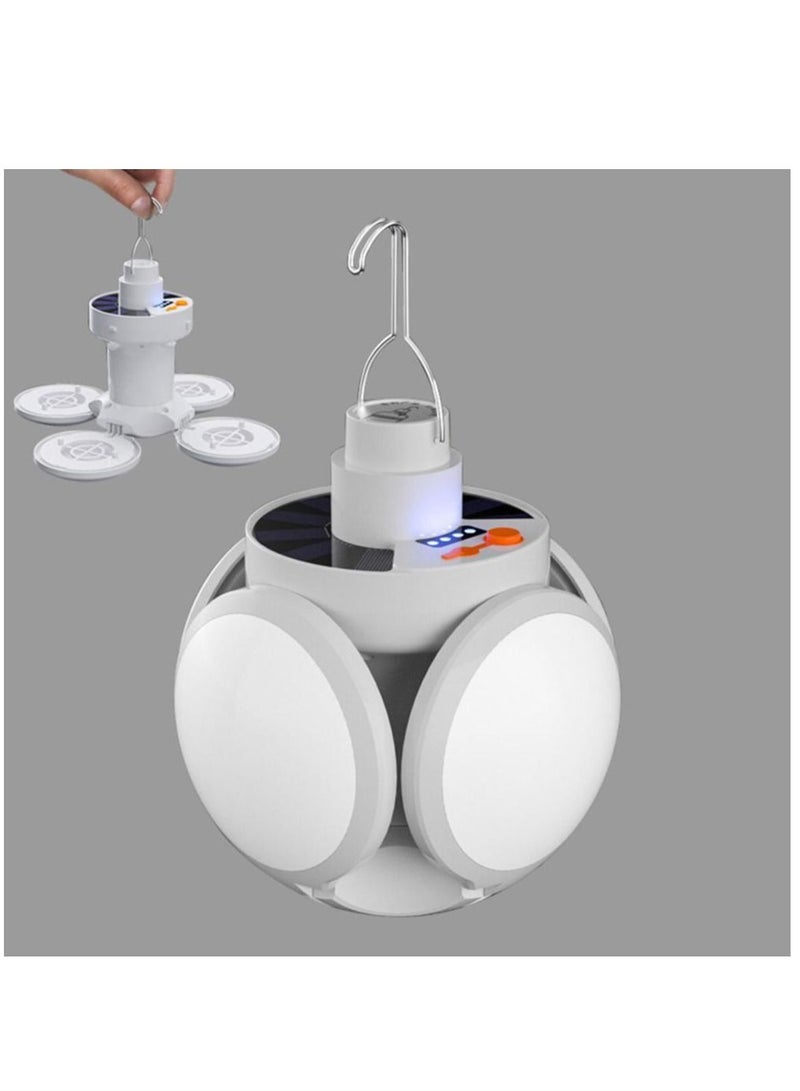 90° Folding LED Football Bulbs- Solar Hanging Lights Foldable Bulb with Power Indicator-Rechargeable Solar Bulb - Image 2