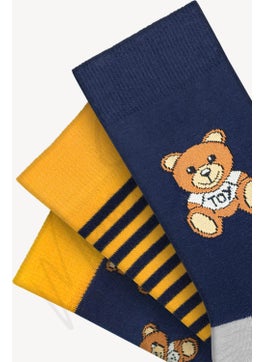 Mono Socks 3-Piece Toy Teddy Bear Teddy Bear Patterned Socks  - Image 2
