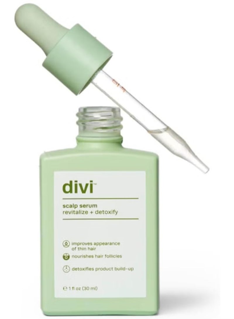 Divi Scalp Serum for Thinning Hair, 30ml – Clinically Tested, Nourishing Formula with Amino Acids, Caffeine & Rosemary Oil – Promotes Healthy Scalp & Fuller-Looking Hair, Reduces Oil & Product Buildup - Image 1