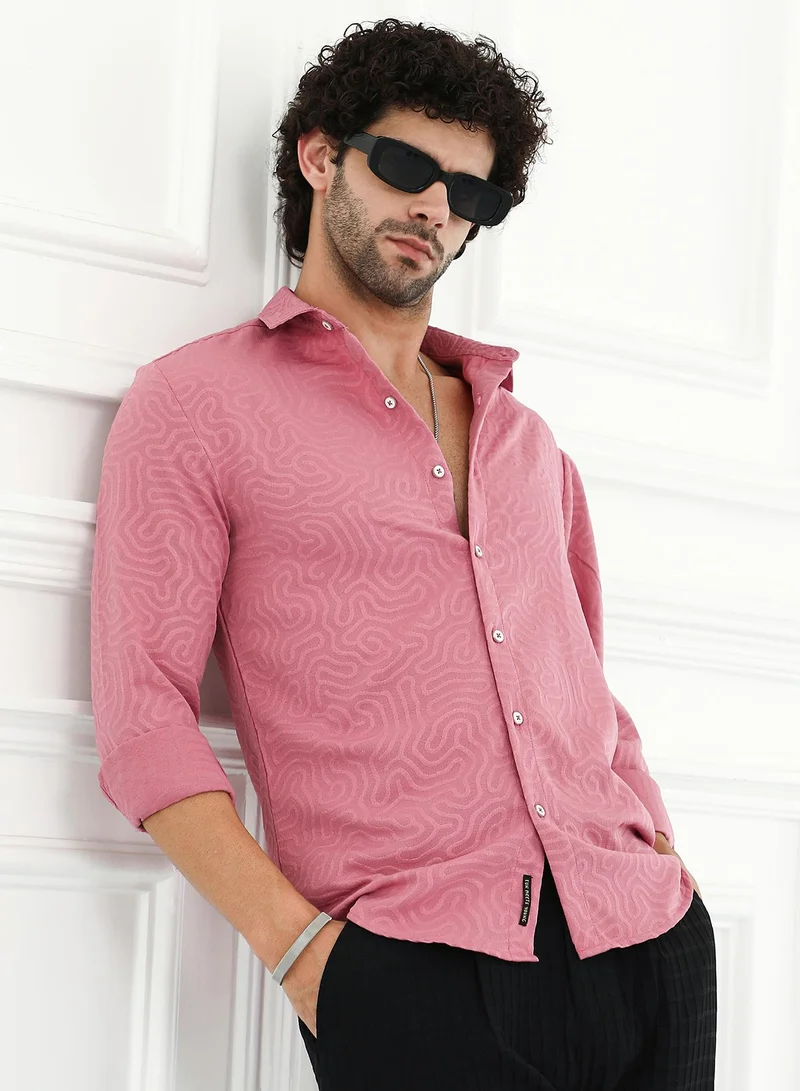 كامبوس سوترا قميص رجالي بنقوش وردية