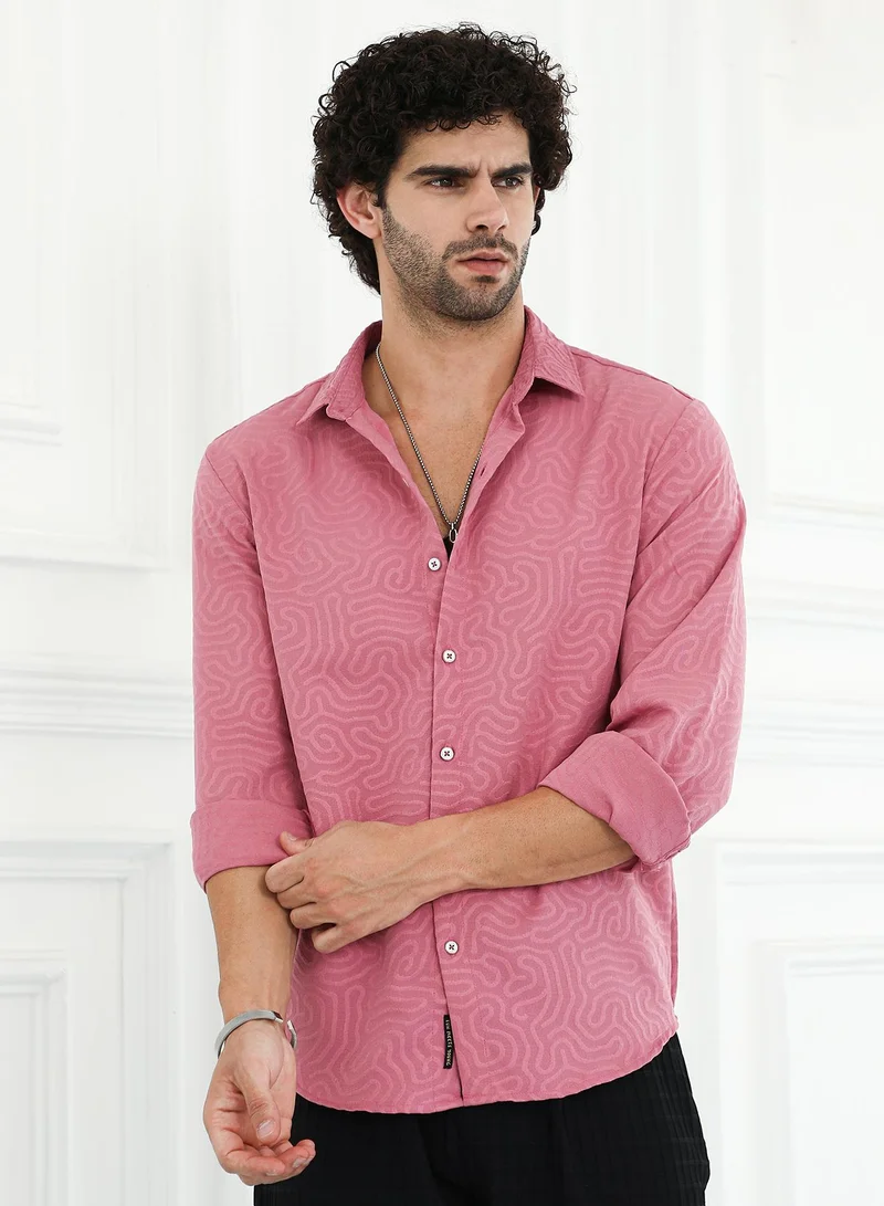 كامبوس سوترا قميص رجالي بنقوش وردية