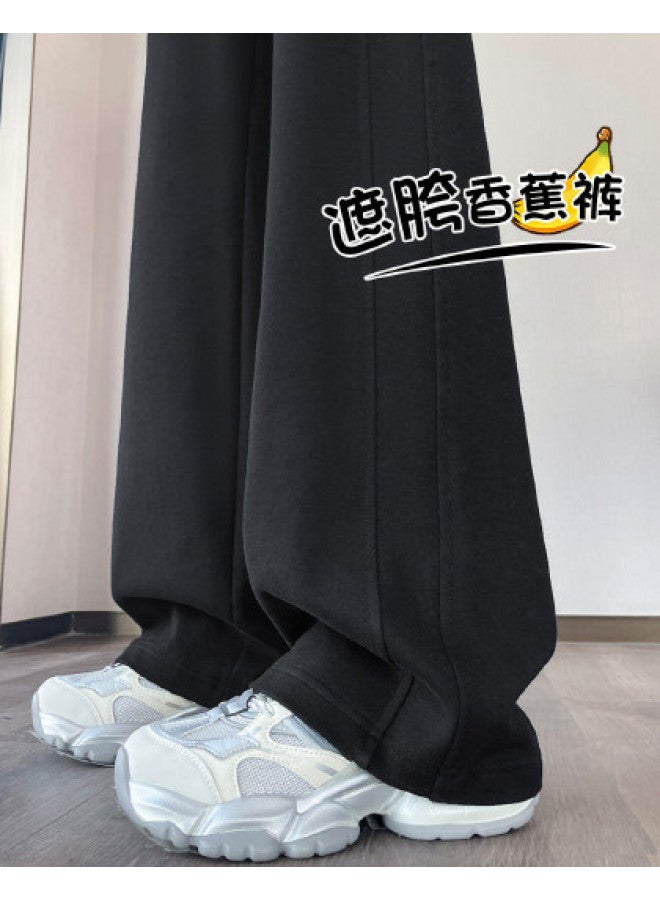 Hstyle Slim Fit Banana Wide Leg Pants Women 2025 Spring Versatile Slimming High-drape Optional Extra-long Casual Floor-length Trousers - Image 1