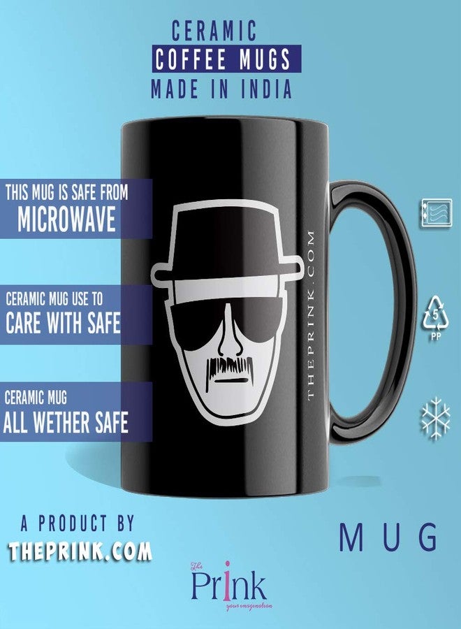 Prink Breaking Bad Printed Black Coffee Mug | Walter White Coffee Mug | Breaking Bad tv Series Mug | Printed Coffee/Tea Mug | Gifts for Friends | 330ml, Microwave & Dishwasher Safe - Image 5