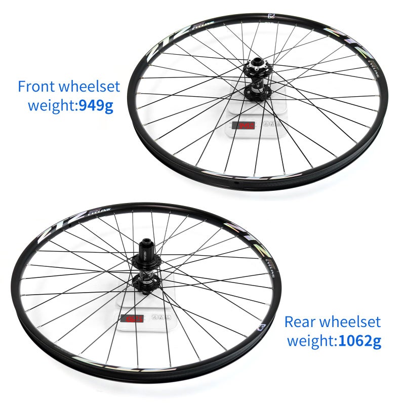 ZTZ 27.5"/29" مجموعة عجلات دراجة جبلية بمحور ثنائي، جنط من سبائك الألمنيوم 32H، عجلات دراجة، أمامية 15 * 110 مم وخلفية 12 * 148 مم، مجموعة عجلات MTB بفرامل قرصية، تناسب كاسيت 8-12 سرعات (العجلة الأمامية فقط، 29 بوصة) - Image 3
