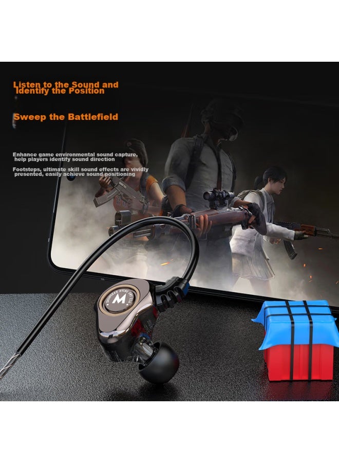 Bkayp Wired In-ear Gaming Headphones, 3.5mm Round Jack, For Pubg, Honor Of Kings, Fps Games, Computer And Mobile Phone, Sleep Headphones, Noise-cancelling, Music, Calls, Compatible With Apple And Oppo - Image 3