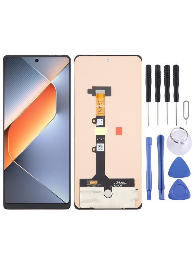 إيروريكس شاشة LCD بديلة لهاتف Tecno Pova 6 OEM مع محول رقمي كامل التجميع، لا تدعم التعرف على بصمة الإصبع - Image 1