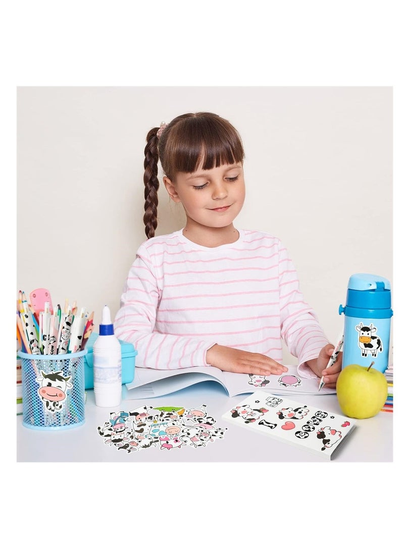 Milk Cow Stationery Set, Study Kit Includes Sticky Notes, Gel Ink Pens, Stickers, Index Tabs, Bookmarks, Notebook, Great Back to School Gift for Students 67-Piece - Image 2