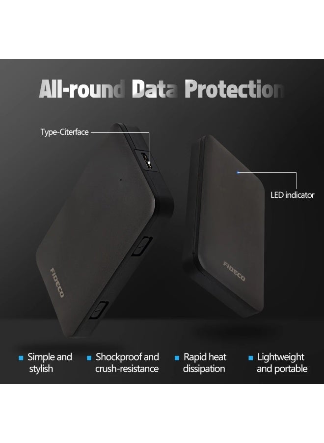 FIDECO USB-C to SATA 2.5" External Hard Drive Enclosure PL02C Tool-Free USB 3.1 Gen 2 HDD SSD Case - Image 5