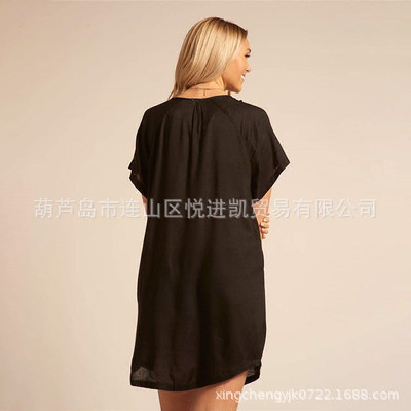 Soft Fabric Tops - Trendy Solid Color Design Wash Resistant Personality Wear for Casual Daily Outfits - Image 3