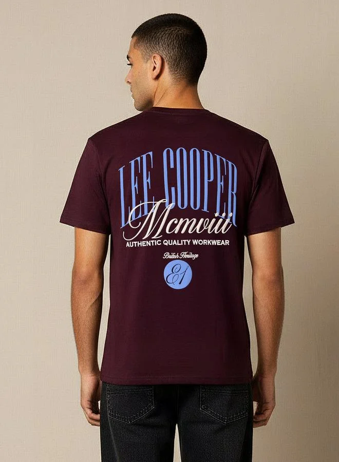 Lee Cooper  Lee Cooper Men Regular Fit Crew Neck Short Sleeves Logo Print T-shirt for Men | Best Price UAE