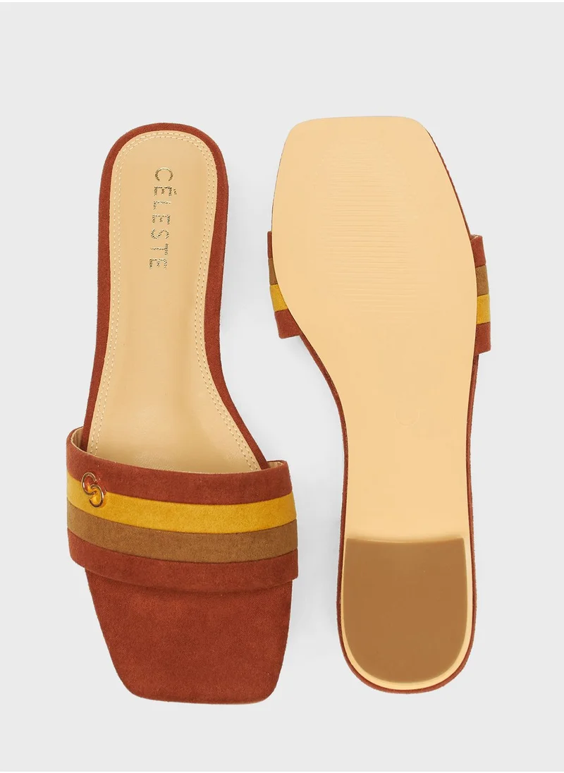 سيليست Single Strap Low Heel Sandals