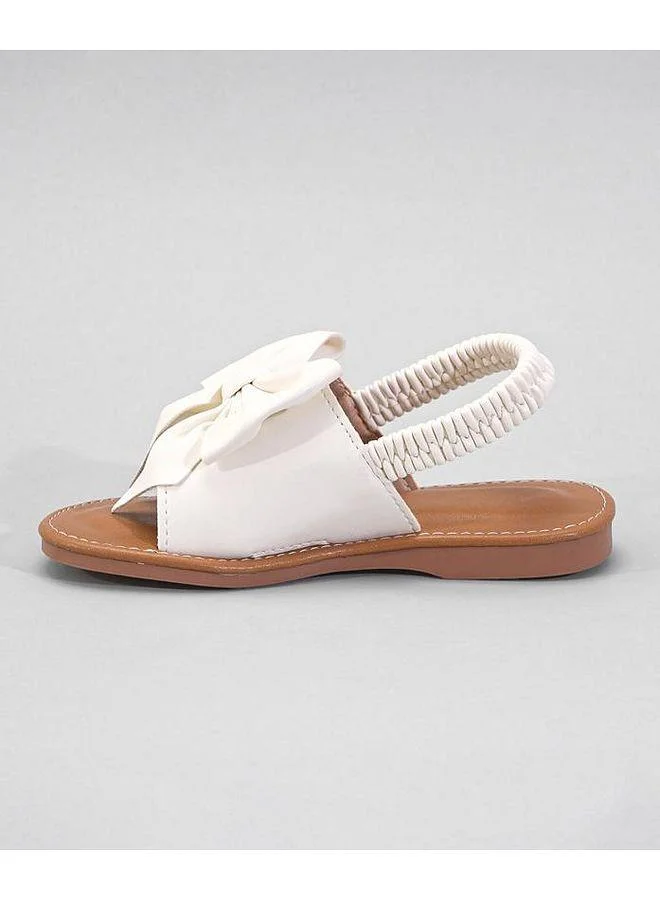 Mark & Mia Mark & Mia Big Bow Detailed Backstrap Closure Sandals - White