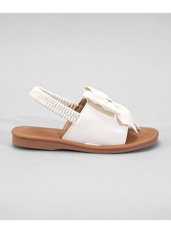 Mark & Mia Mark & Mia Big Bow Detailed Backstrap Closure Sandals - White