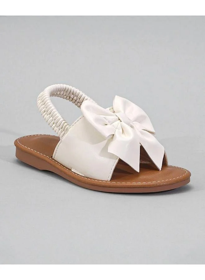 Mark & Mia Mark & Mia Big Bow Detailed Backstrap Closure Sandals - White