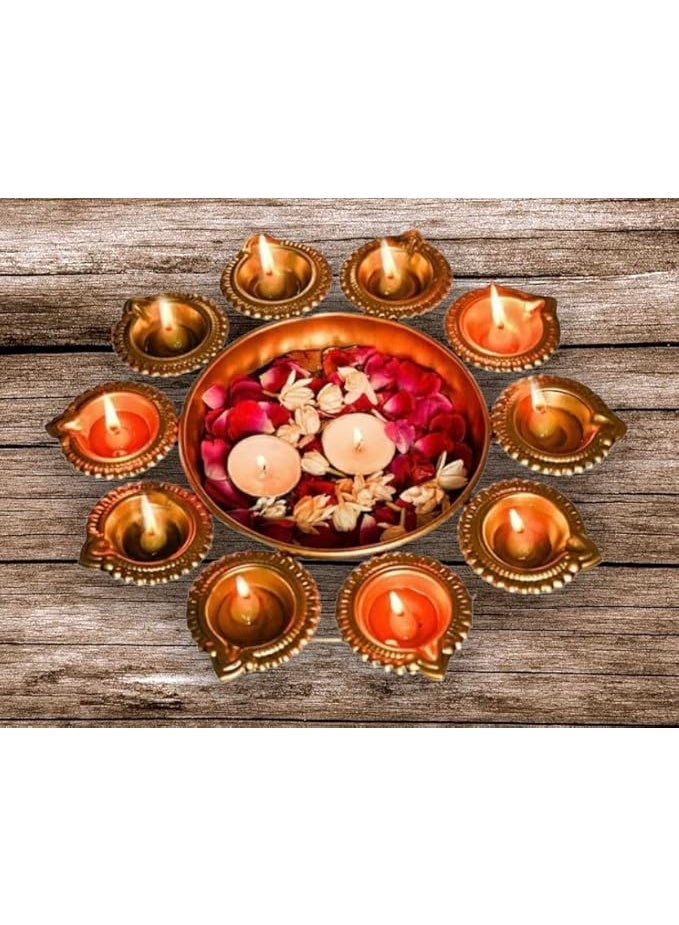 Brass Gallery وعاء شمع حديدي مع طاووس (تصميم 9) - Image 2