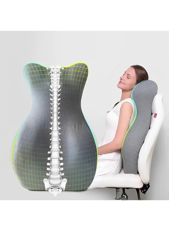 BACK COMFORT Back & Neck Support Cushion – Ergonomic Pillow for Long Sitting at Office or Home - Image 1