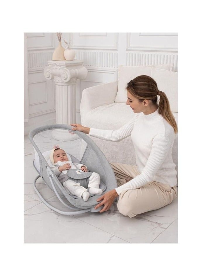 4 in 1 Baby Swing for Infant with Dinner Plate, Contro App on Your Phone and Adjustable Backrest, Adjustable Electric Rocking Chair - Image 5