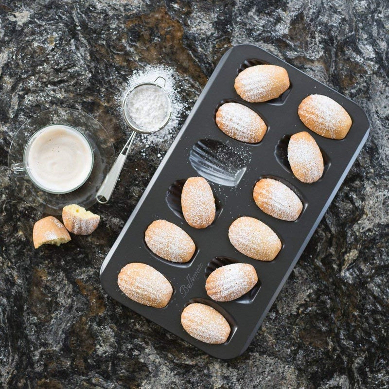 Bellemain Madeleine Pan | 12-Well Madeleine Mold Makes 12 Madeleine Cookies | Nonstick Tea Cake Pan for Madeleines, Cakelet Pan | Warp-Resistant Carbon Steel Madeline Pans (2-Pack) - Image 2