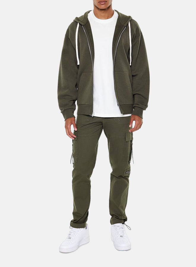 FOREVER 21 Drawstring Zip-Up Hoodie - Image 2