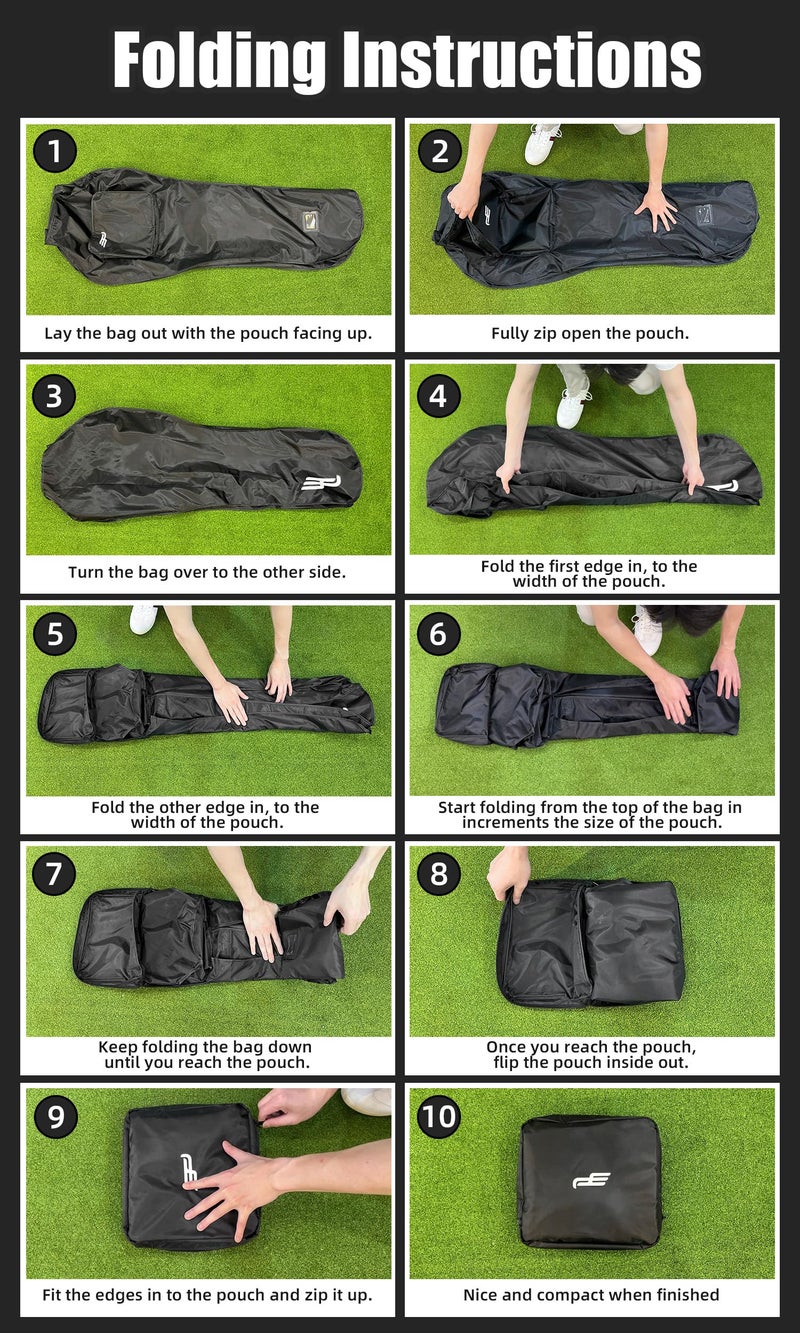 Dr.Acces Golf Club Bag Rain Cover Bag Dustproof Waterproof Foldable Golf Carry Bag (Red) - Image 5