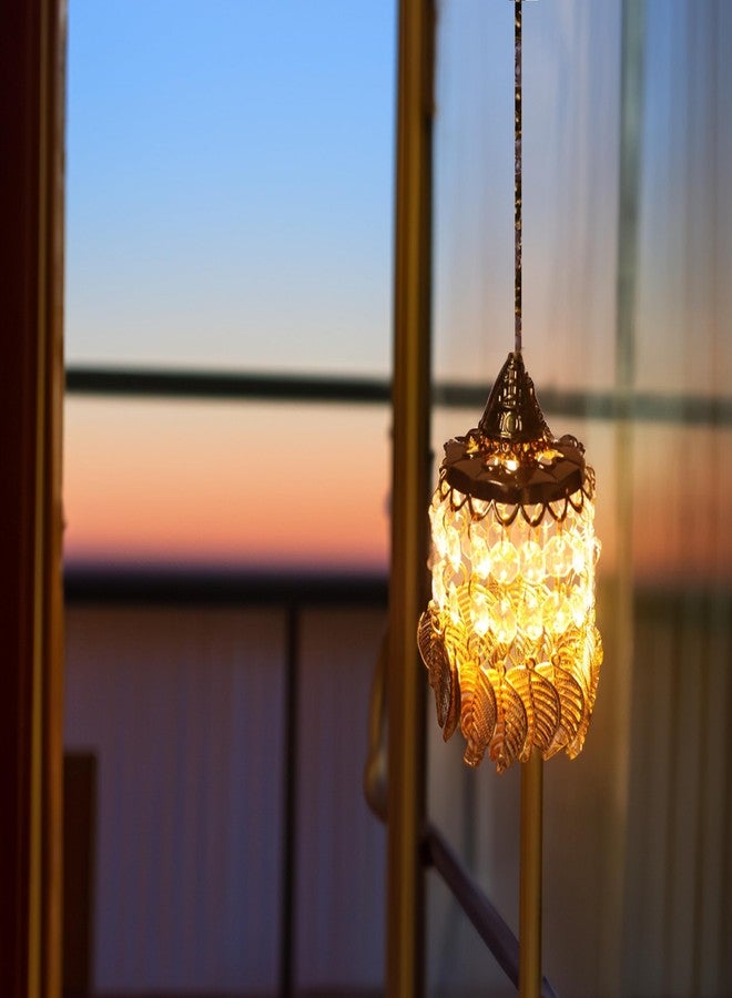 Nabhya Combo Of 3 Hanging Jhumar LED Warm White Color Light For Main Door & Window in Golden Body for Decoration, Festival, Party and Religious Place Diwali, Holi (Small Round Flower, Pack Of 3) - Image 5