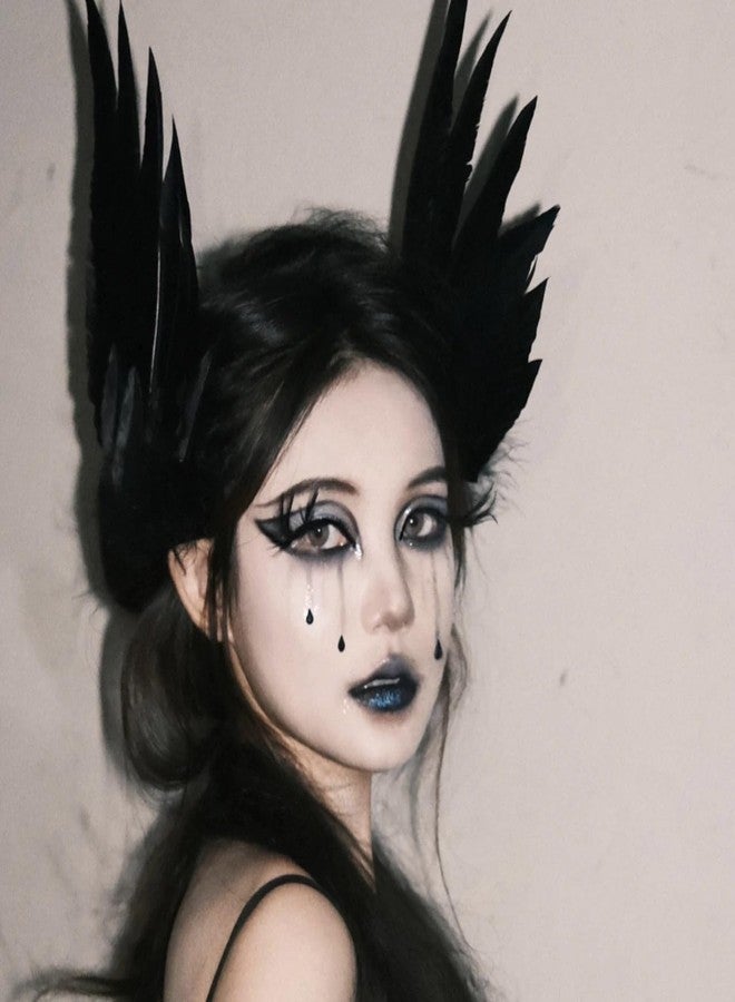 RUSTAMM Black Feather Hair Clip Artificial Swan Hairpin Headwear Ballet Style Hair Pins Festival Stage Performance Costume Hair Accessories - Image 2