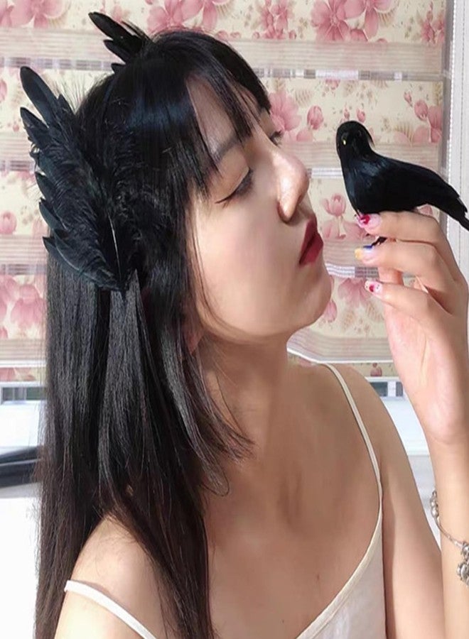 RUSTAMM Black Feather Hair Clip Artificial Swan Hairpin Headwear Ballet Style Hair Pins Festival Stage Performance Costume Hair Accessories - Image 5