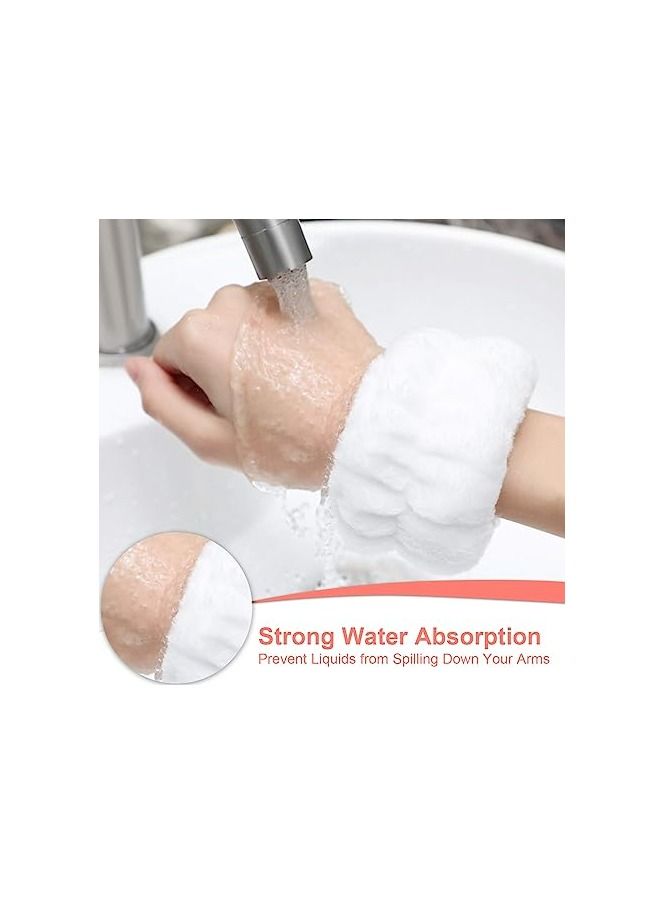أوريتي 4 أزواج معصم سبا غسيل شريط ستوكات غسيل الوجه معصم غسيل فرقة منشفة - Image 3
