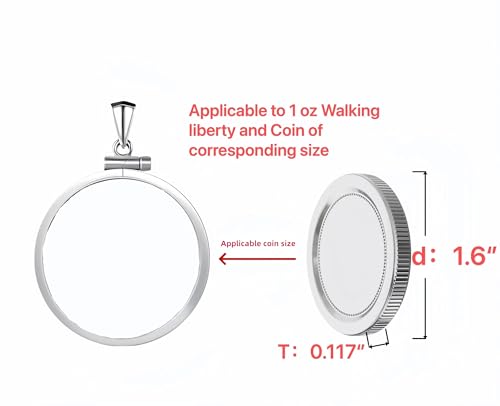 Geruibi Sterling Silver 1 oz Border Screw Top Coin Border is suitable for 406mm diameter 298mm thickness Coins Not Included - Image 3