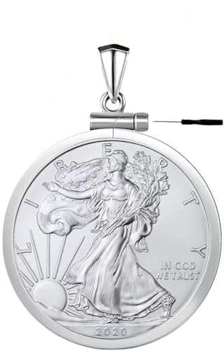 Geruibi Sterling Silver 1 oz Border Screw Top Coin Border is suitable for 406mm diameter 298mm thickness Coins Not Included - Image 1