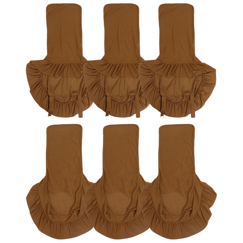 Dining chair seat cover, elastic and protective for home use, easy to install and remove - Image 5