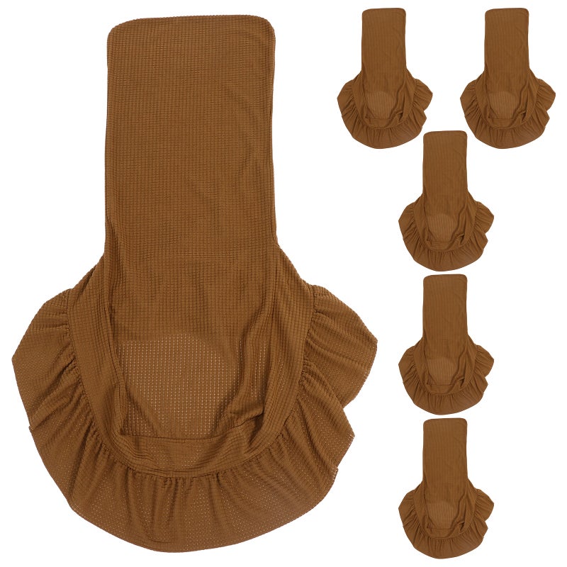 Dining chair seat cover, elastic and protective for home use, easy to install and remove - Image 1