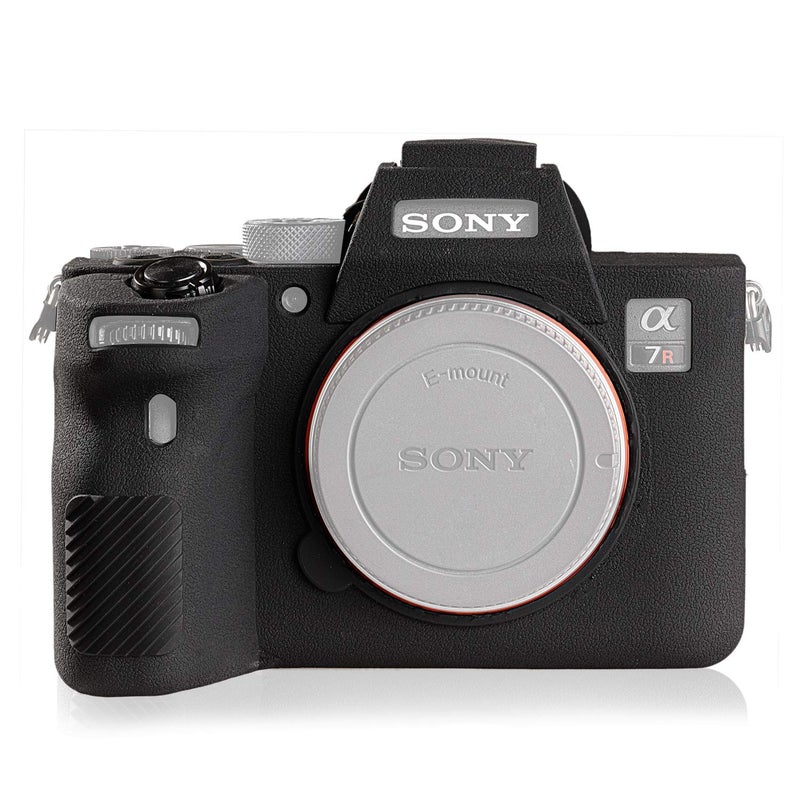 STSEETOP Camera Case for Sony A7RIV A7R4 - Protective Silicone DSLR Skin Cover, Detachable Cage, Shockproof, Dustproof (Black) - Image 1