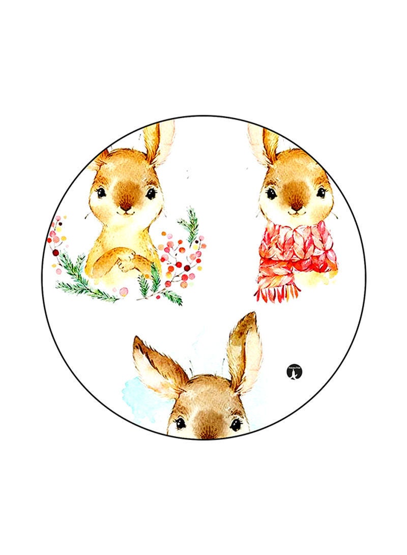 RKN Rabbits Printed Mouse Pad Multicolour