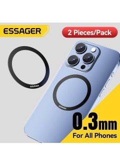 ESSAGER Magnetic Magsafe Metal Ring Device for Wireless Charging 2 Pieces Compatible with All Phones  - Image 1