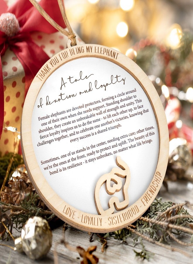 Sensemory Friendship Elephant Ornament with Story Card, Sisterhood Elephant Ornament for Women Tribe, Friendship Gifts for Best Friends and Sisters, Unique Elephant Ornament for Special Bond (Loyalty) - Image 2
