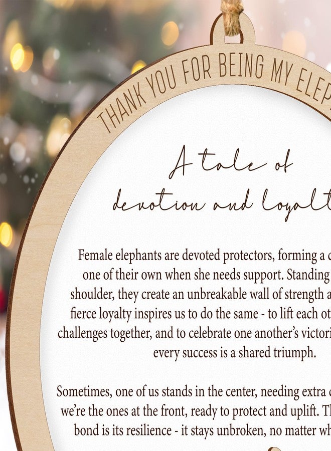 Sensemory Friendship Elephant Ornament with Story Card, Sisterhood Elephant Ornament for Women Tribe, Friendship Gifts for Best Friends and Sisters, Unique Elephant Ornament for Special Bond (Loyalty) - Image 3