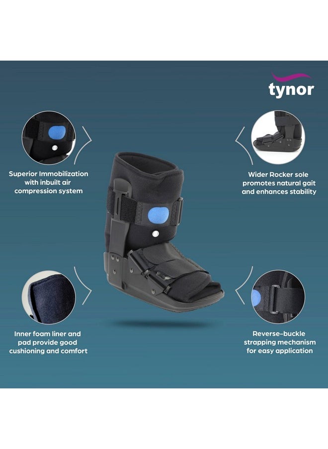 Tynor TYNOR Walker Boot Air- Short, Black, Small, 1 Unit  - Image 3