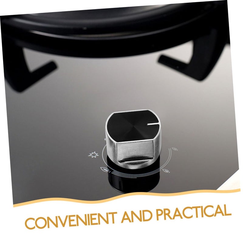 Universal Gas Stove Knobs Replacement Set Of 8 Black Durable Ergonomic Control Handles - Image 4