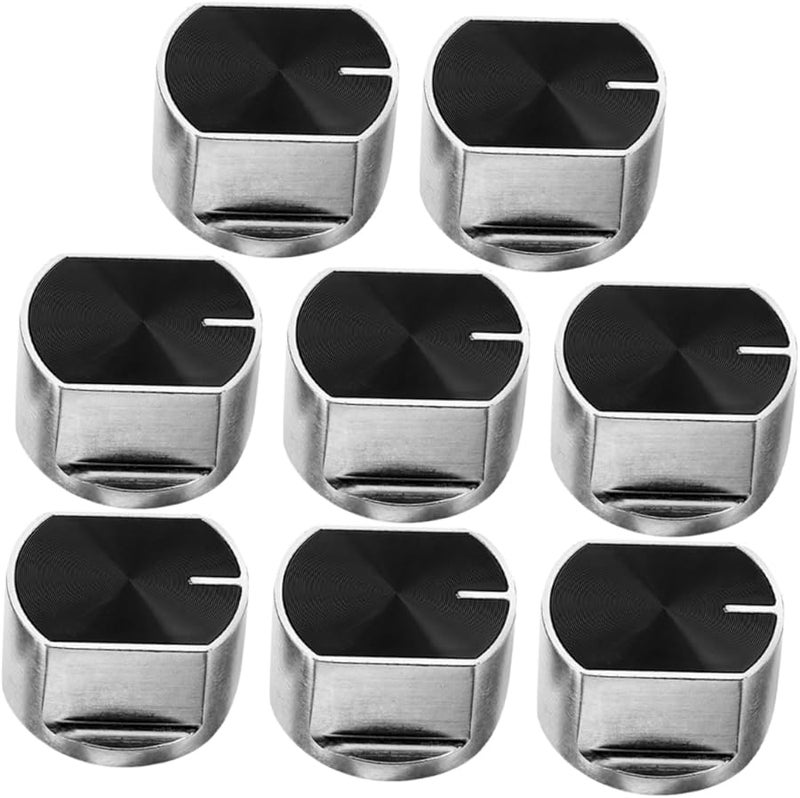 Universal Gas Stove Knobs Replacement Set Of 8 Black Durable Ergonomic Control Handles - Image 1