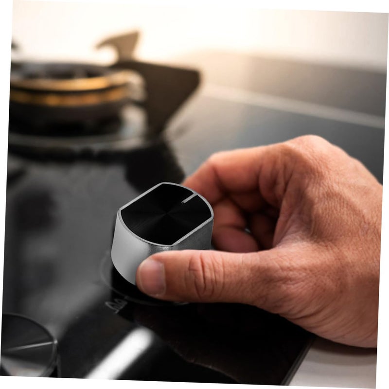 Universal Gas Stove Knobs Replacement Set Of 8 Black Durable Ergonomic Control Handles - Image 5