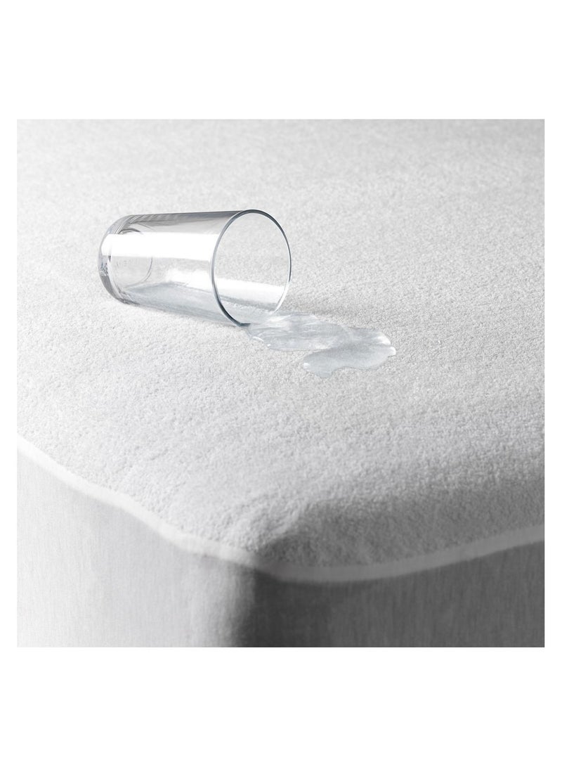 AKD A two-in-one mattress protector and sealant that prevents leakage and is comfortable because it contains two layers, the inner is plastic and the outer is a soft, circular towel, size 120 by 200 cm. - Image 2