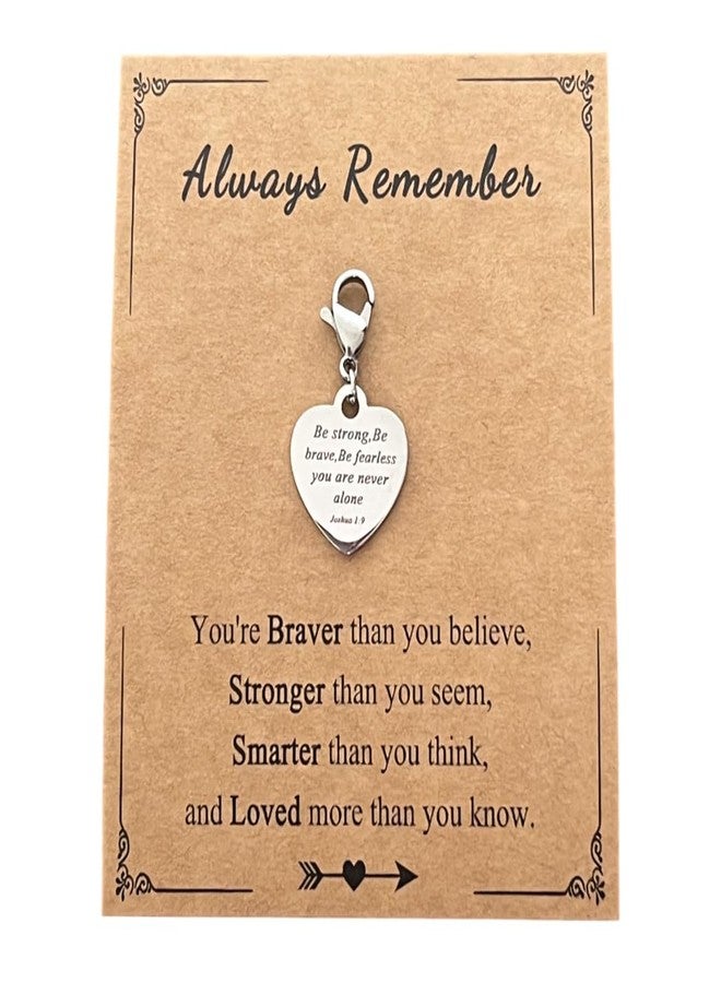 AMOBESTER Heart-Shaped Christian Bible Verse Clip on Charms Stainless Steel Prayer Faith Religious Charms with Lobster Clasp for Women - Image 1