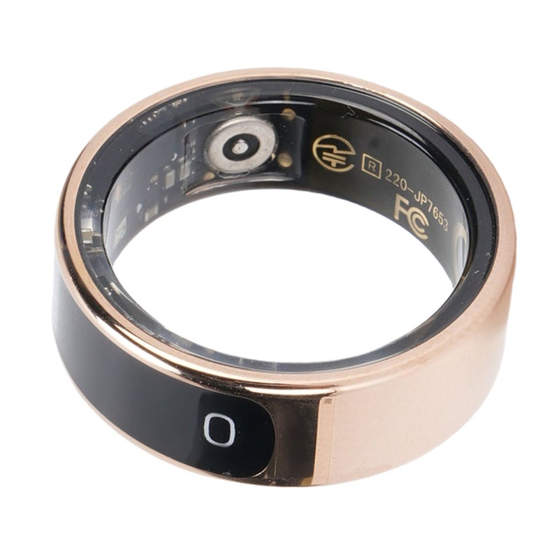 Smart Ring with Display Screen Sleep Tracker Ring Water Proof Fitness Ring Gesture Control Step Counting Gold ID 18.2mm - Image 3