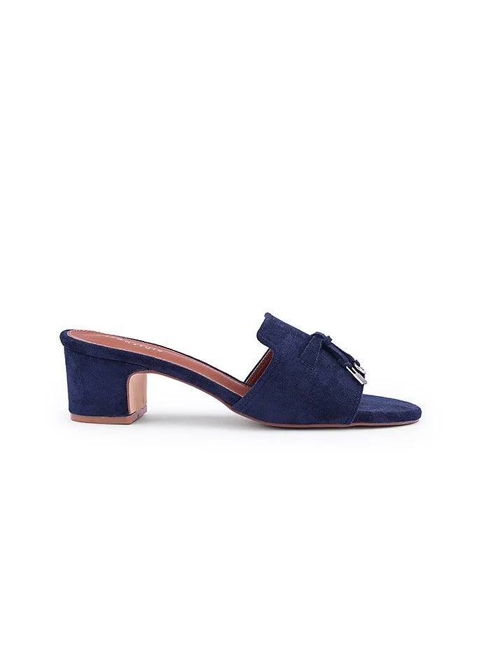 IconStyle Suede Block Heel Mules