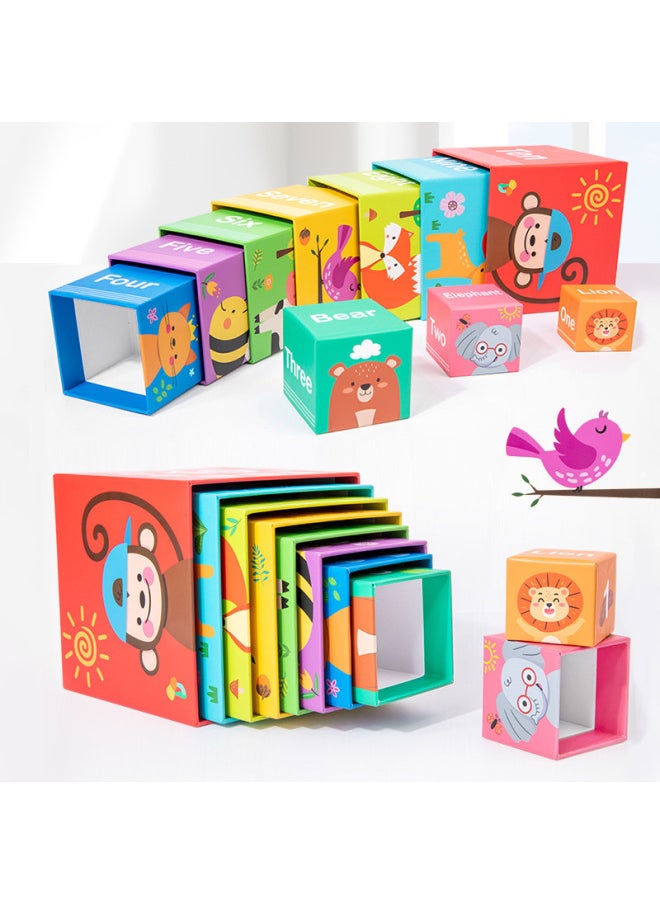 null - Baby Children's Toys Digital Set Box Stacking Music Stack 2-Layer Stacking Cup 3-Year-Old To Paper Set Tower Baby Early Education Puzzle-Color:Digital Box Stack Music - Image 1