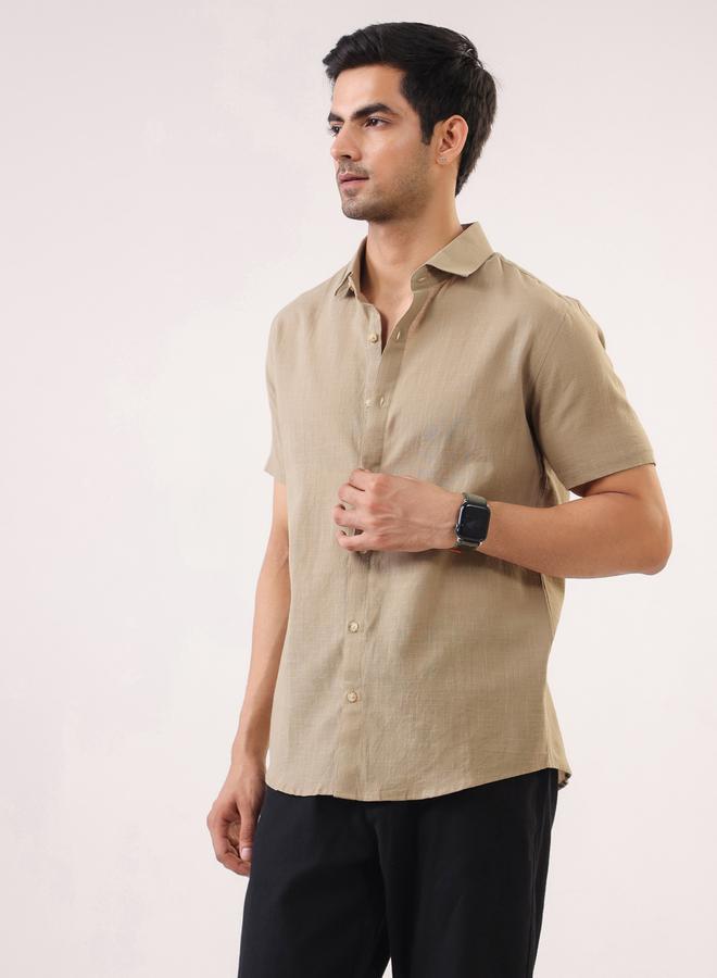 TRULOOM Men Solid Regular Fit Cotton Shirt - Image 4