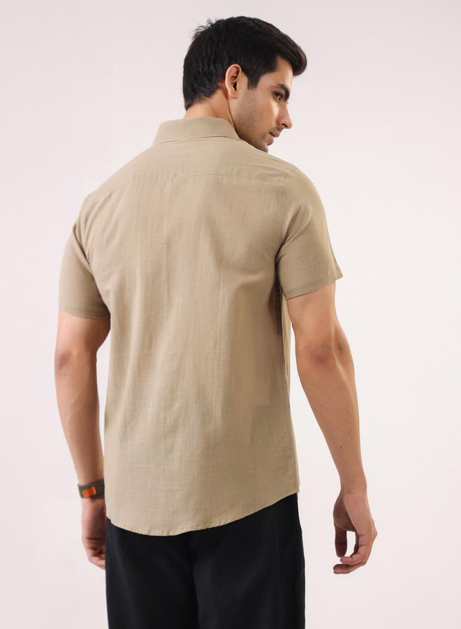 TRULOOM Men Solid Regular Fit Cotton Shirt - Image 3