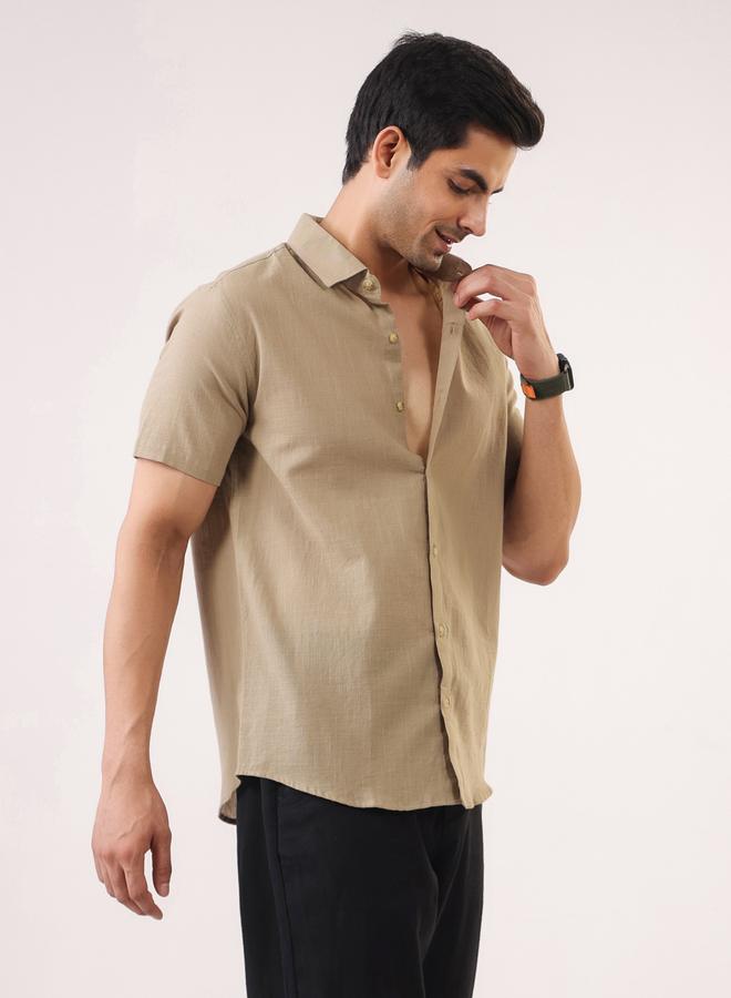 TRULOOM Men Solid Regular Fit Cotton Shirt - Image 2